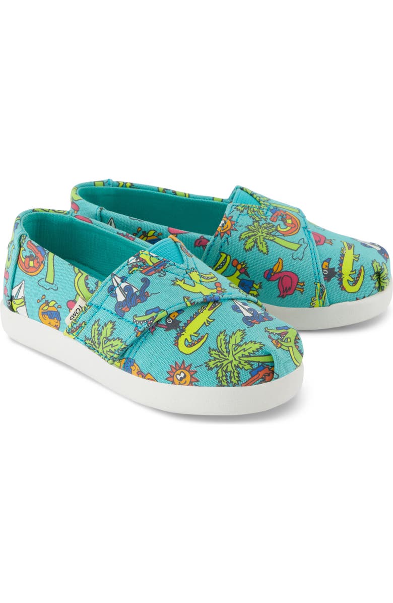TOMS Kids' Classic Alpargata Slip-On, Alternate, color, Medium Green