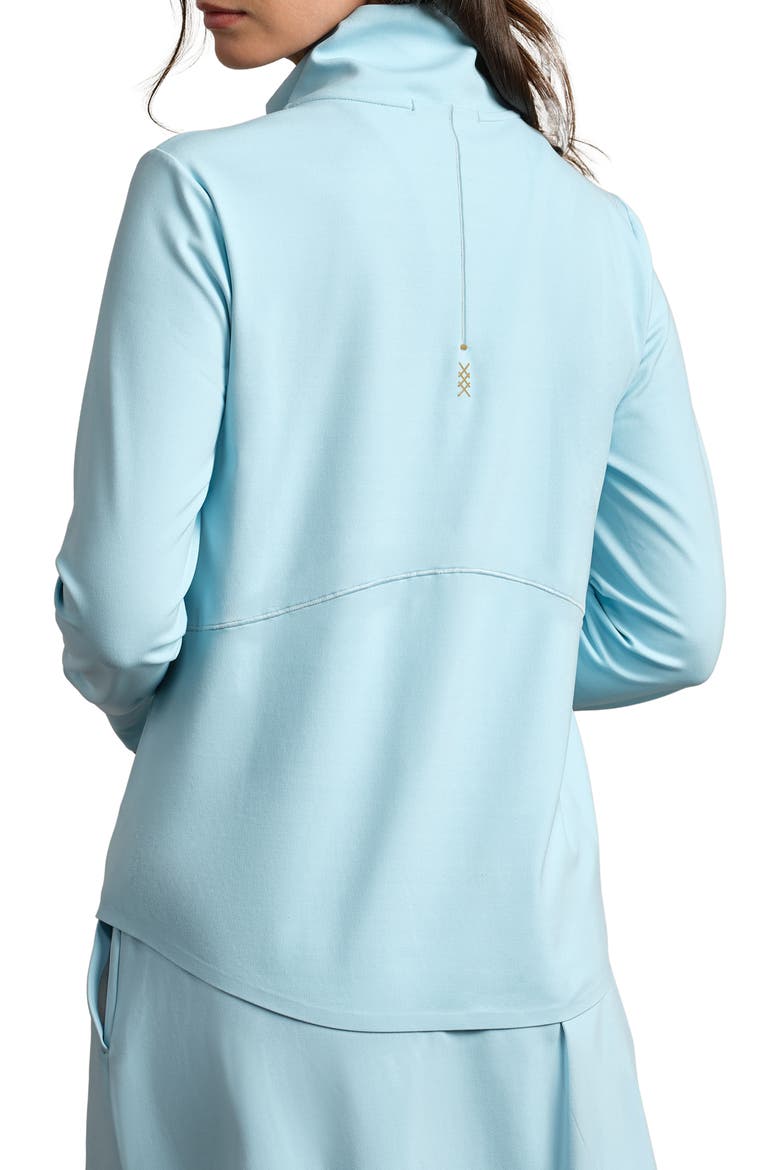 Course to Court Long Sleeve Quarter Zip Top, Alternate, color, POOL BLUE