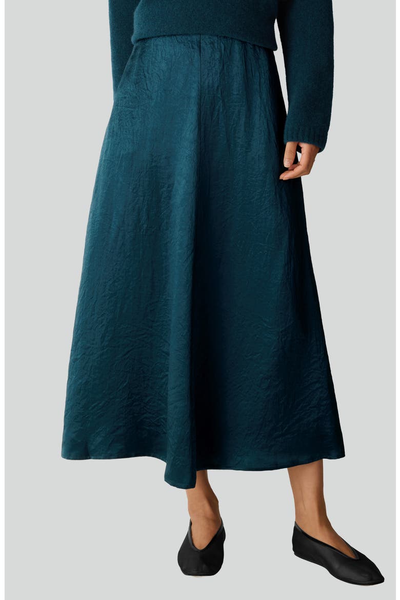 Crinkled Maxi Skirt, Main, color, SLATE BLUE