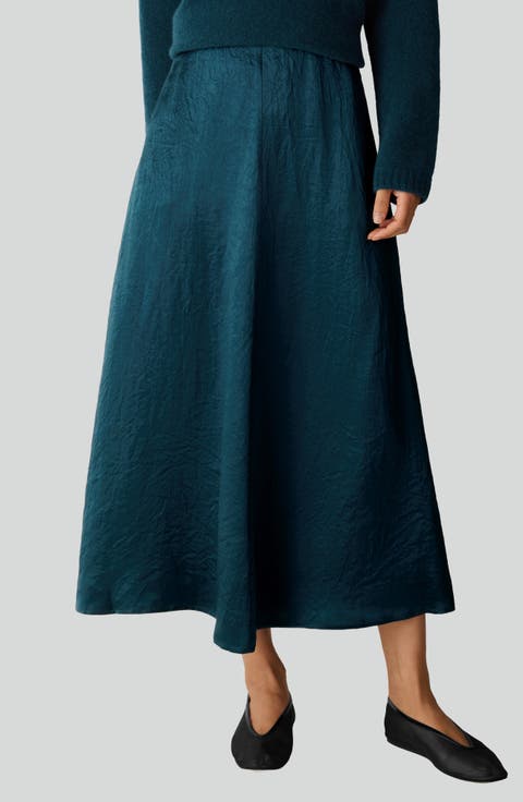 Crinkled Maxi Skirt