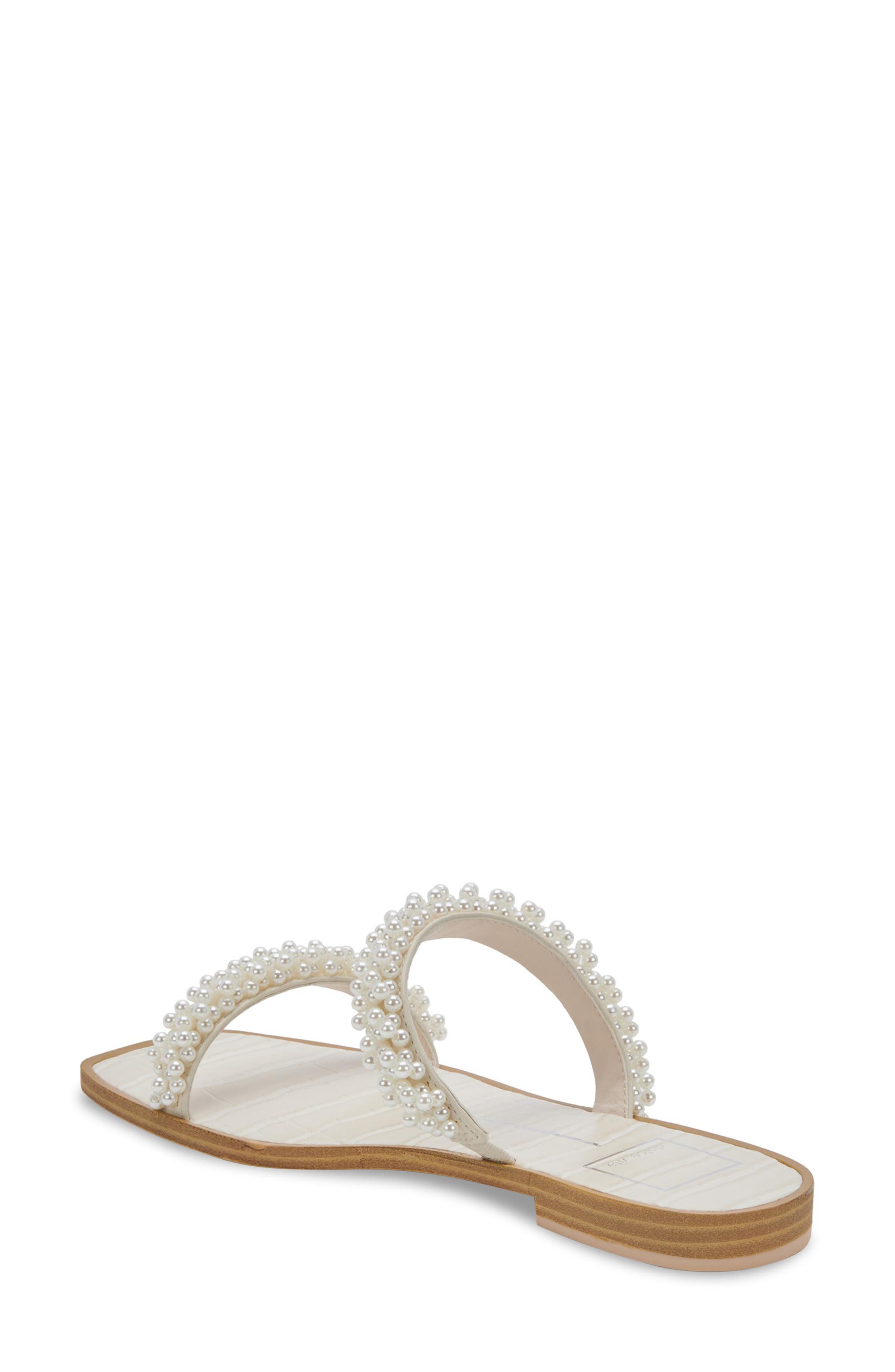 Ivee Sandal, Alternate, color, VANILLA PEARLS