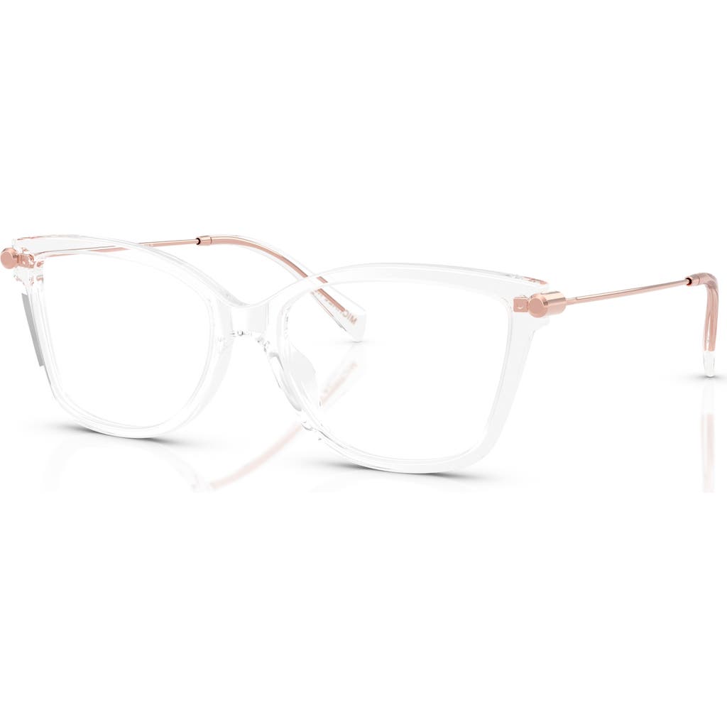 Michael Kors 52mm Rectangle Optical Glasses In Neutral