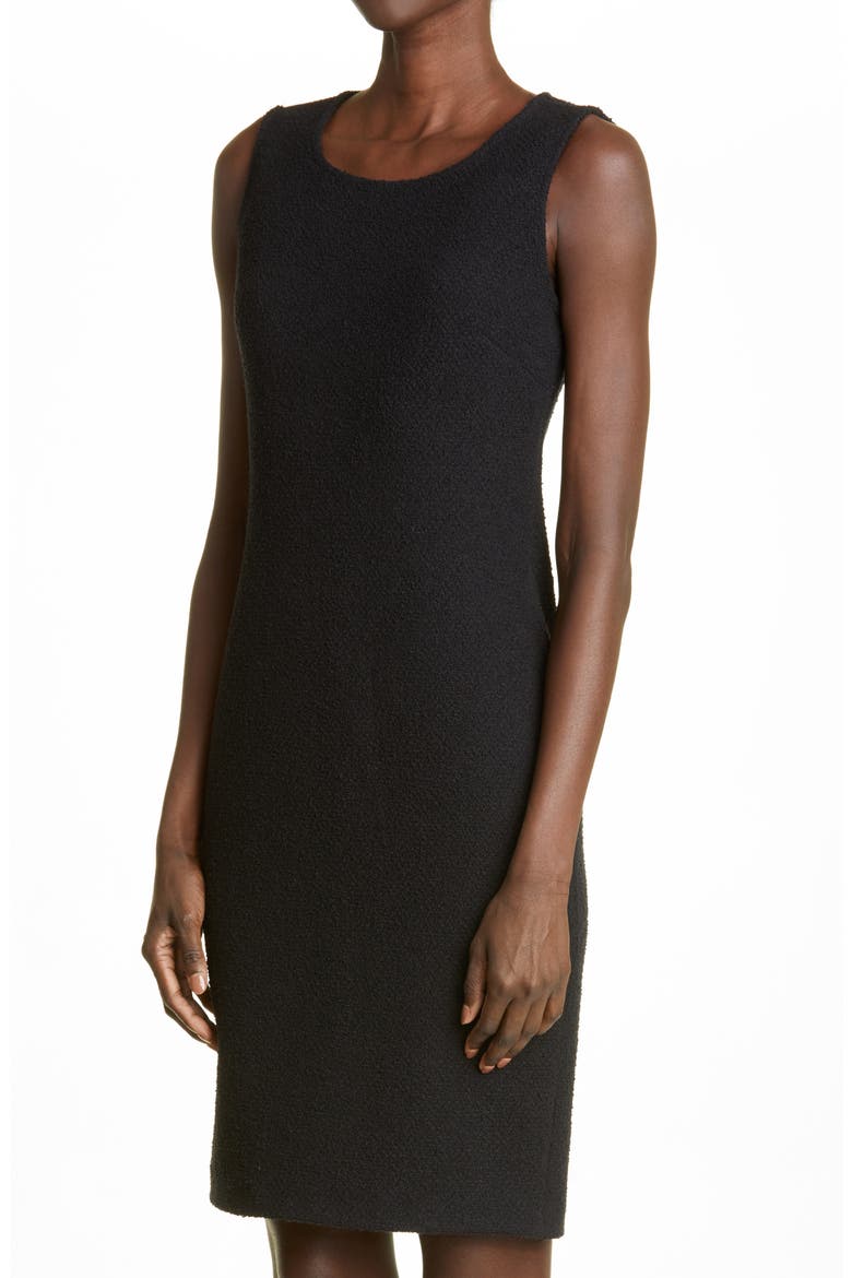 Bouclé Knit Dress, Alternate, color, BK00 BLACK