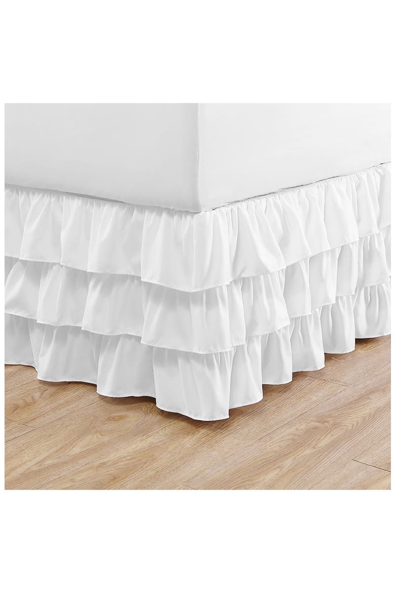 Ruffle Bed Skirt, Main, color, WHITE
