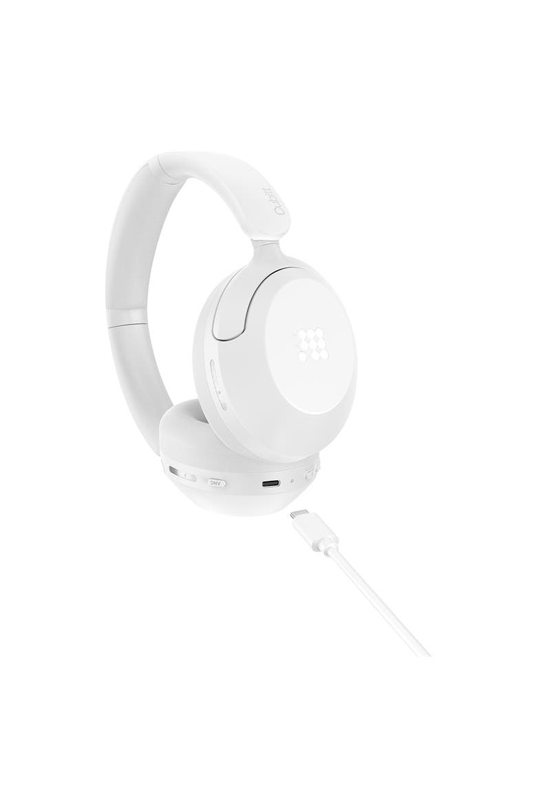 Power Headphones with Hybrid Anc, 60H Battery, Foldable Design & Immersive Sound for Travel, Work, and Everyday Use, Alternate, color, White