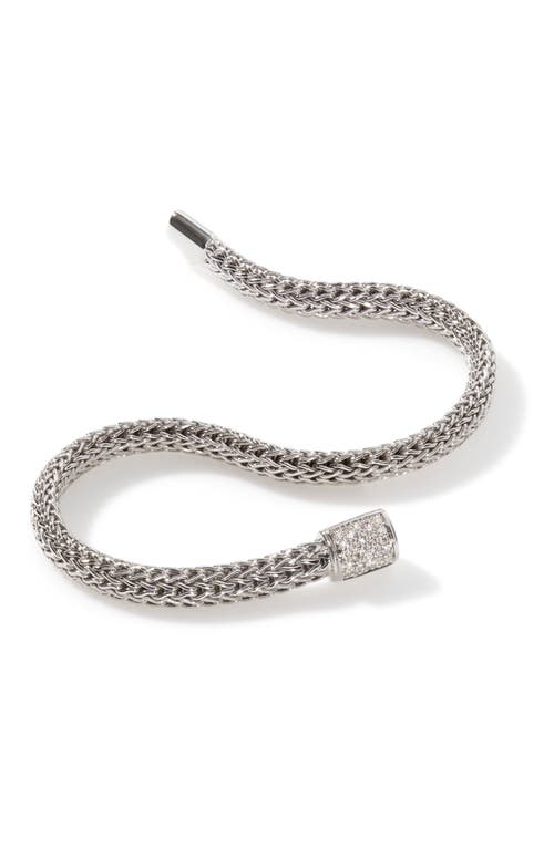 John Hardy Icon Bracelet, Sterling Silver, Diamonds, 5mm In Silver