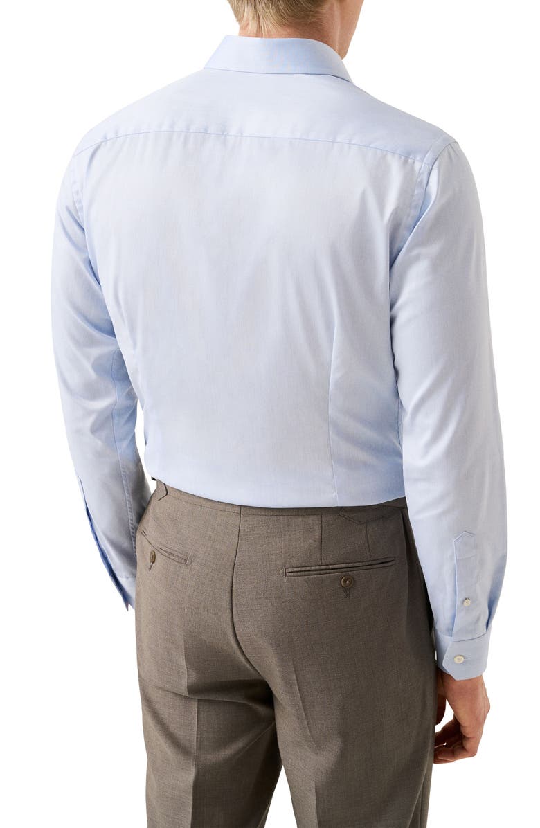 Eton Contemporary Fit Solid Cotton Dress Shirt, Alternate, color, Light Blue