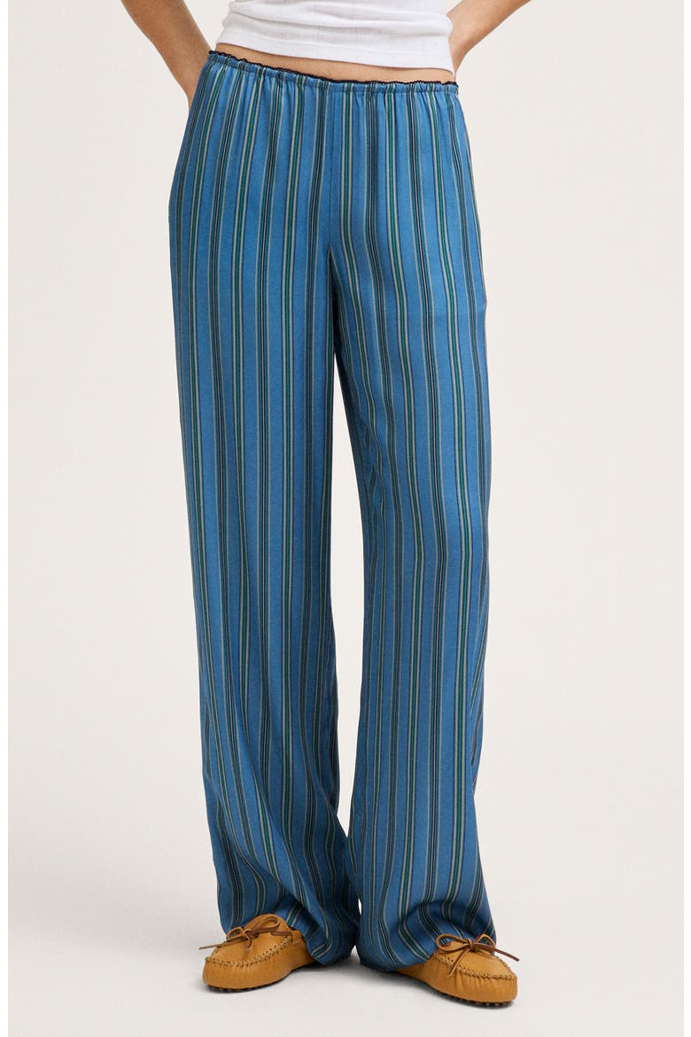 The Devon Pull-On Relaxed Straight Leg Pants, Main, color, PORT BLUE STRIPE