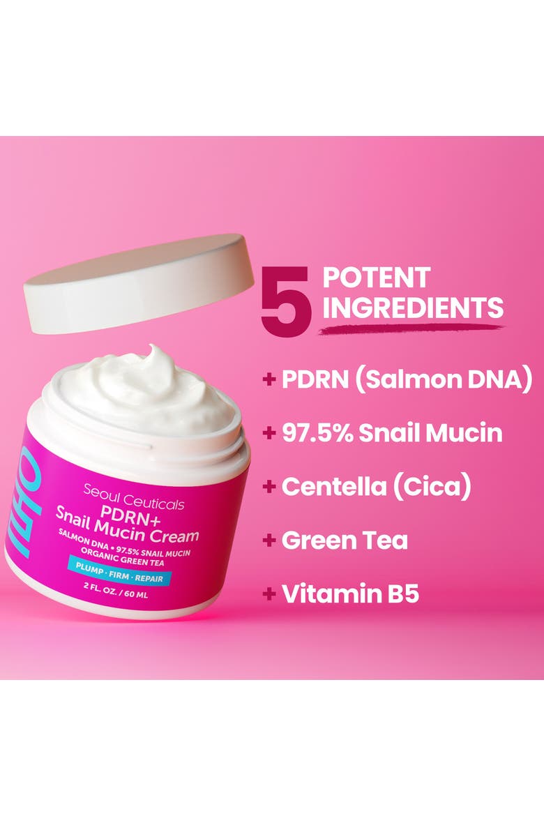 Korean PDRN Salmon DNA + Snail Mucin Cream, Alternate, color, White
