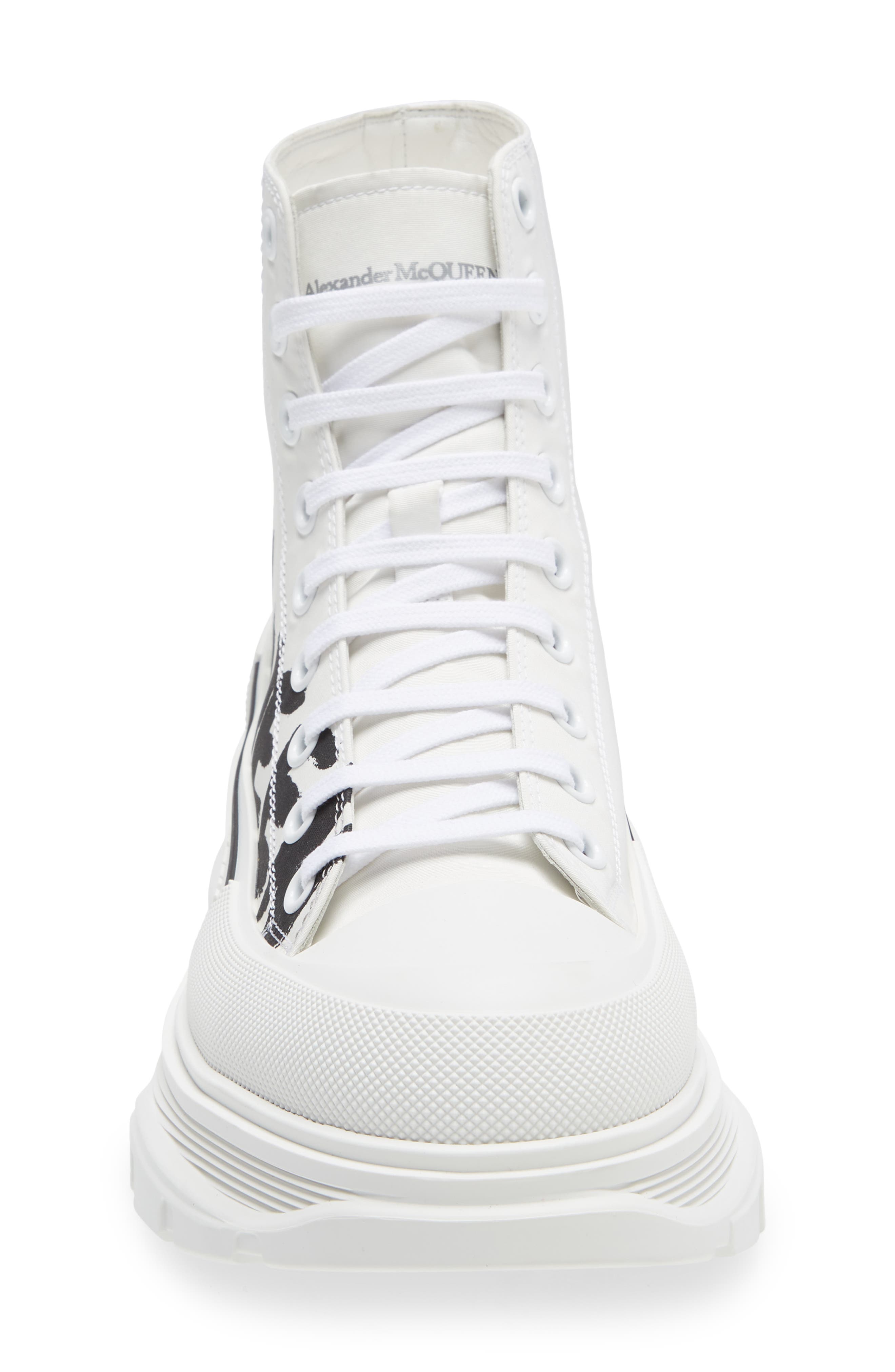 McQueen Graffiti Tread Slick High Top Sneaker, Alternate, color, 