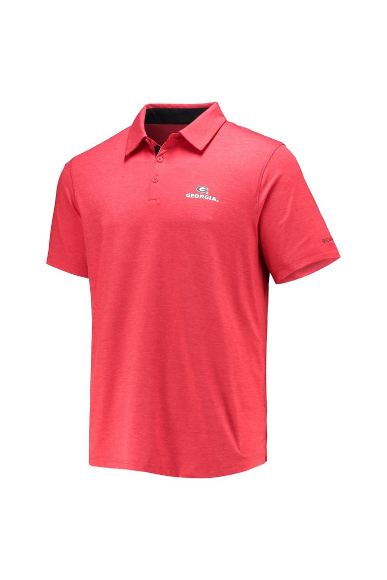 Men's Columbia Red Georgia Bulldogs Tech Trail Omni-Shade Polo, Alternate, color, Red