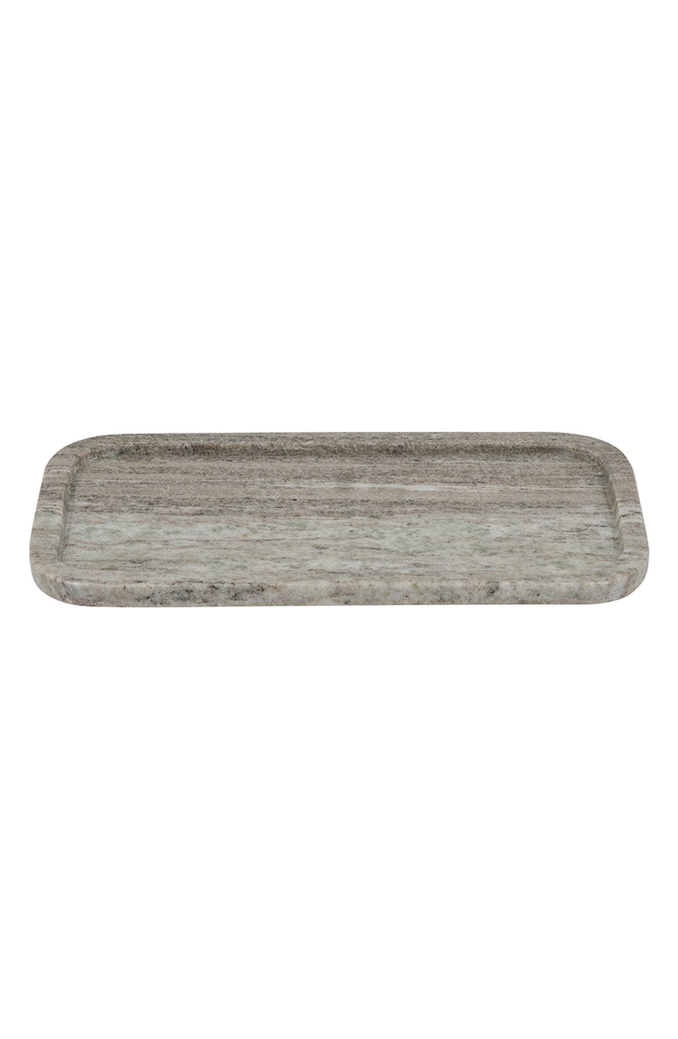 R16 HOME Raised Edge Rectangular Marble Tray