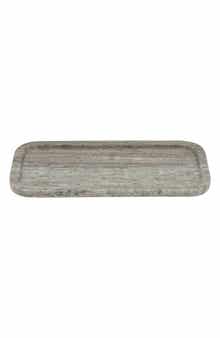 R16 HOME Raised Edge Rectangular Marble Tray