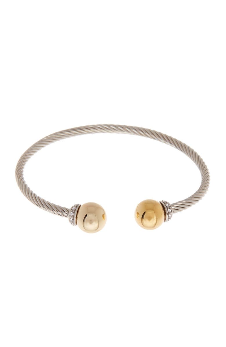 MESHMERISE Twisted Cable & Ball Cuff Bracelet, Alternate, color, 