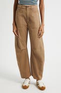 Veronica Beard Sloan Barrel Leg Twill Pants