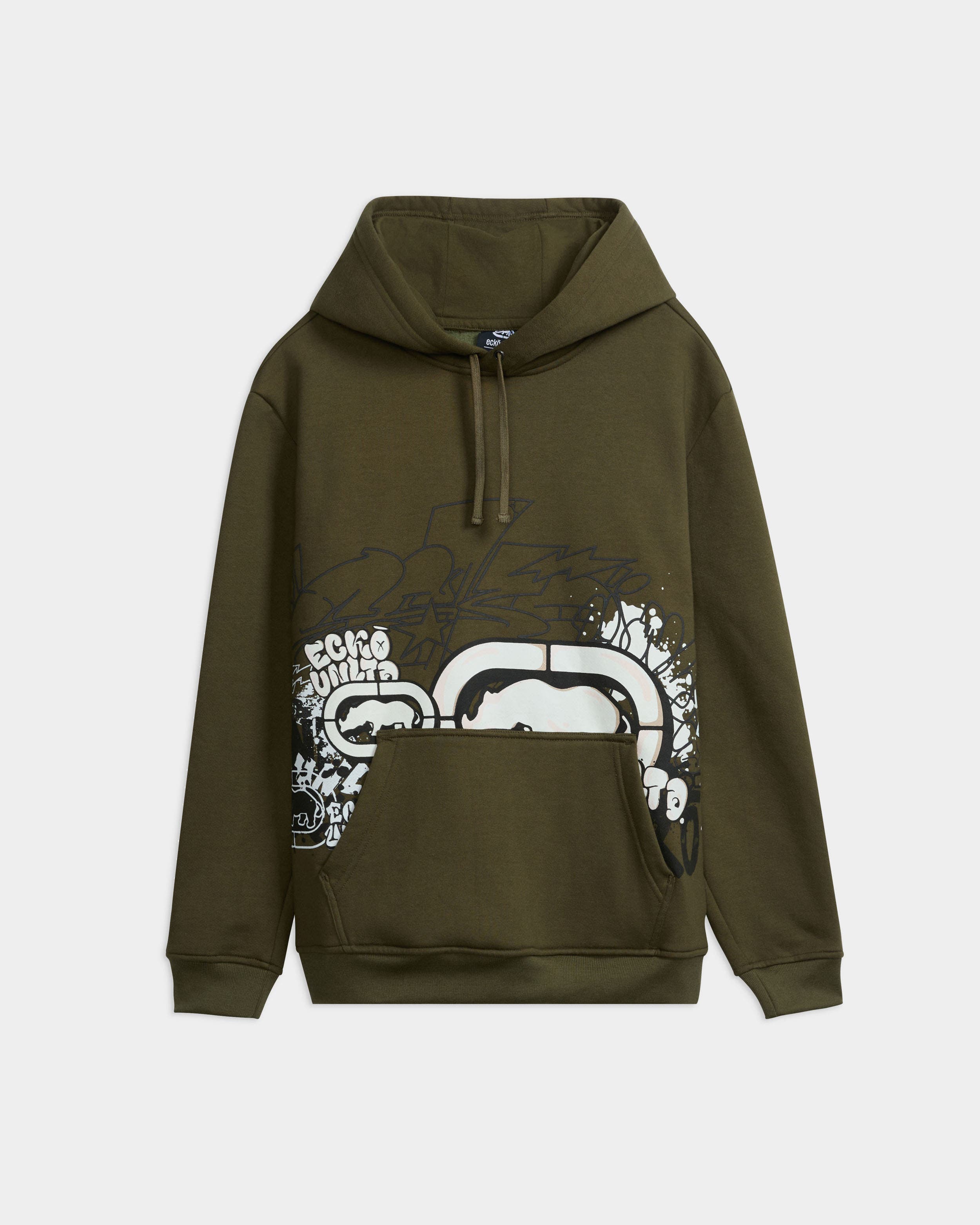 Ecko Graffiti Across The City Hoodie In Green
