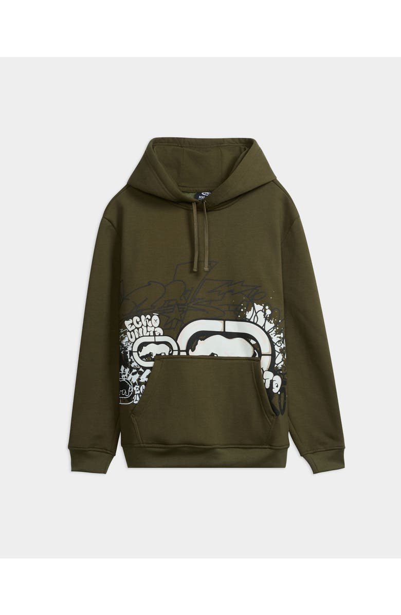 ECKO Graffiti Across the City Hoodie, Main, color, Sage Green