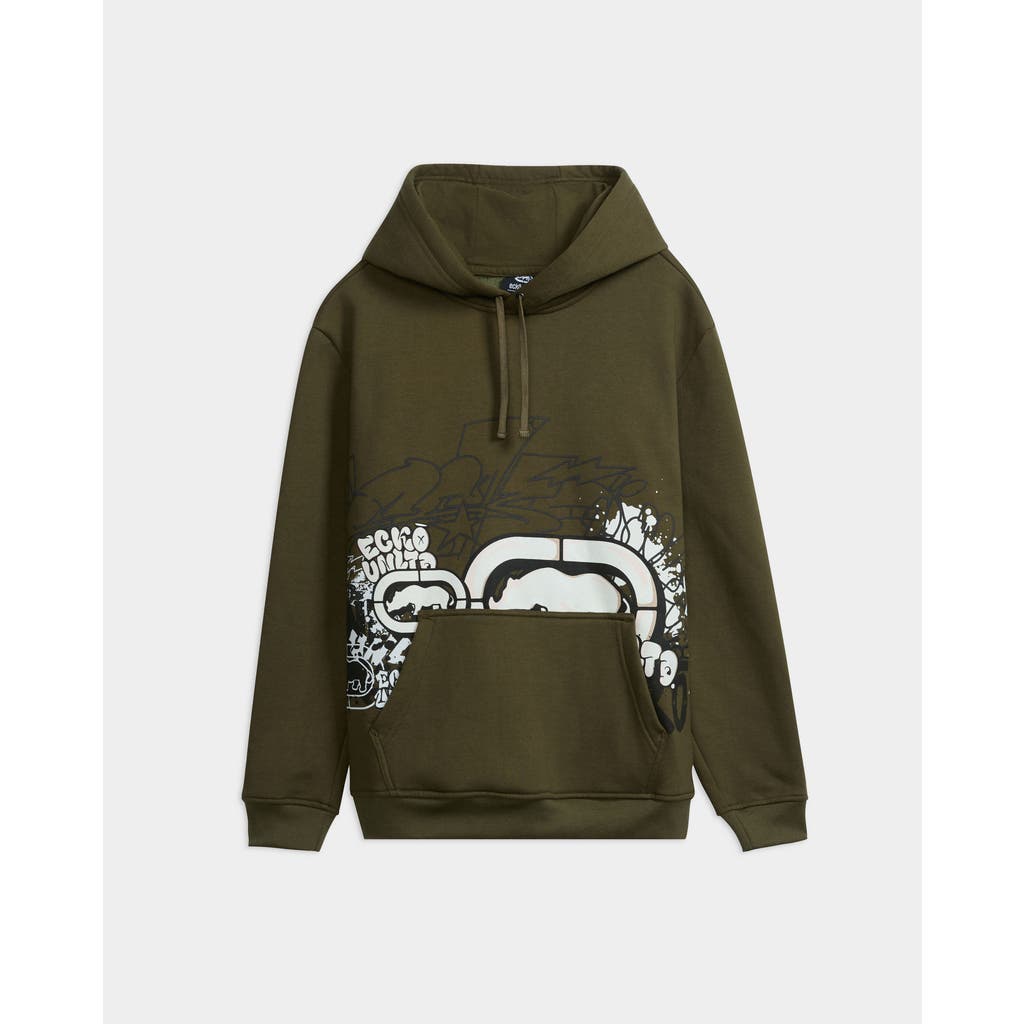 Ecko Graffiti Across The City Hoodie In Green