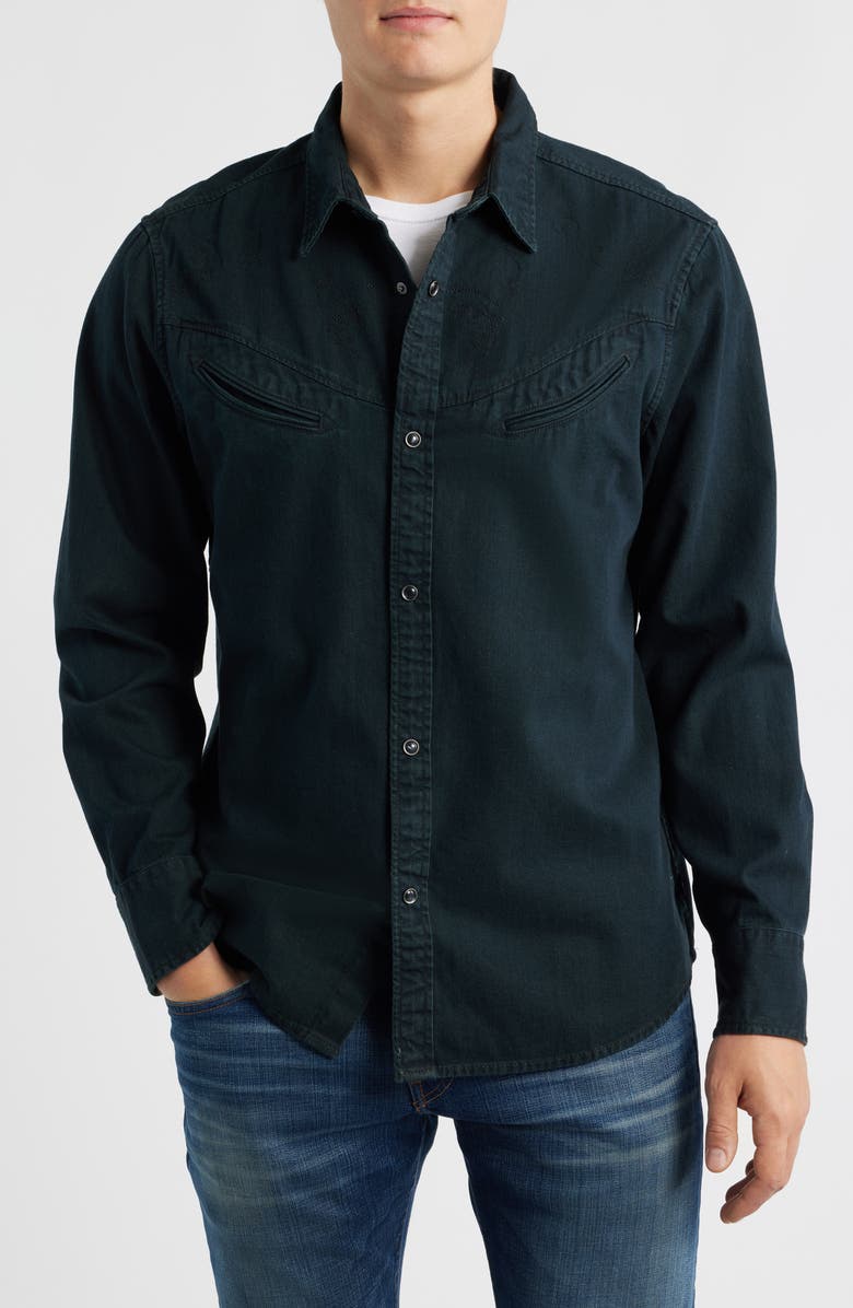 Levi's<sup>®</sup> Smiley Snap-Up Western Shirt, Main, color, Caridad Washed Black