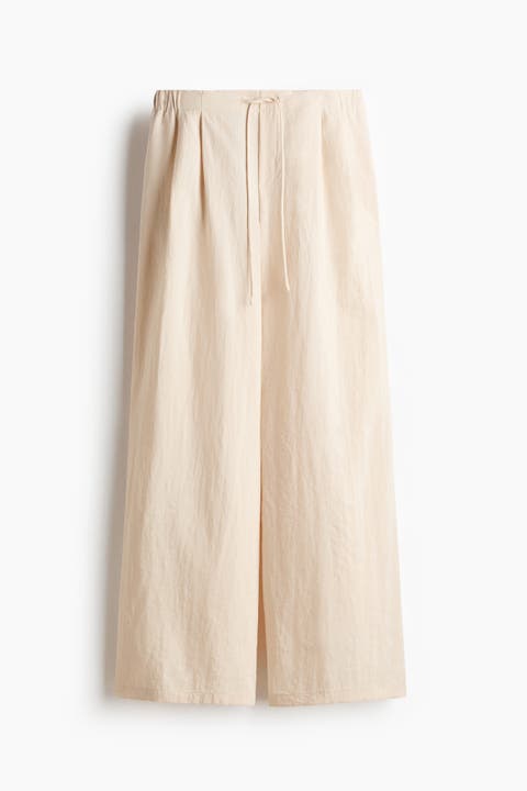 Wide Drawstring Trousers
