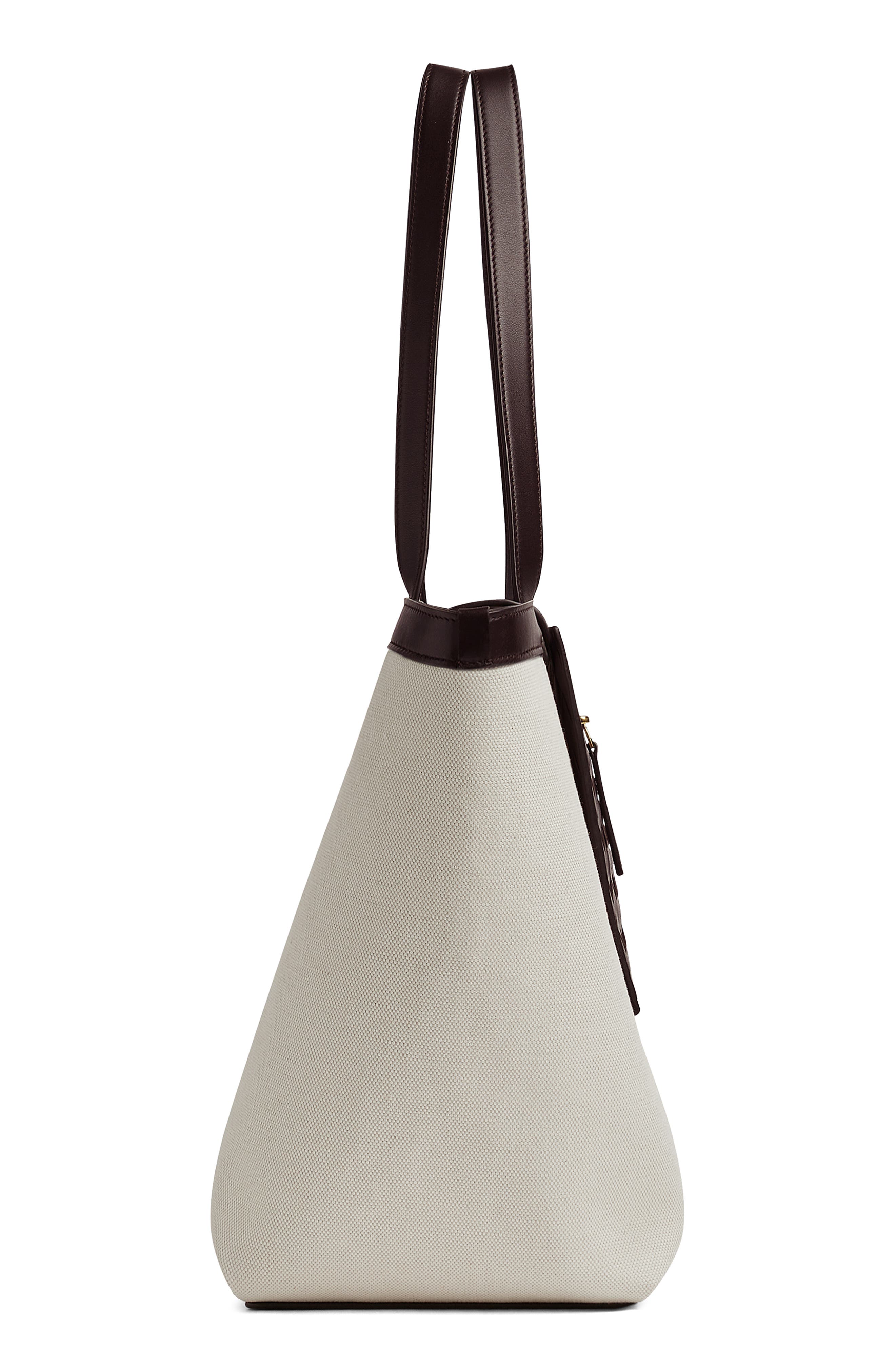 Bottega Veneta Flip Pouch Canvas Tote, Alternate, color, 