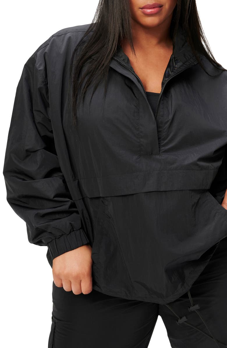Good American Essential Nylon Anorak, Alternate, color, 