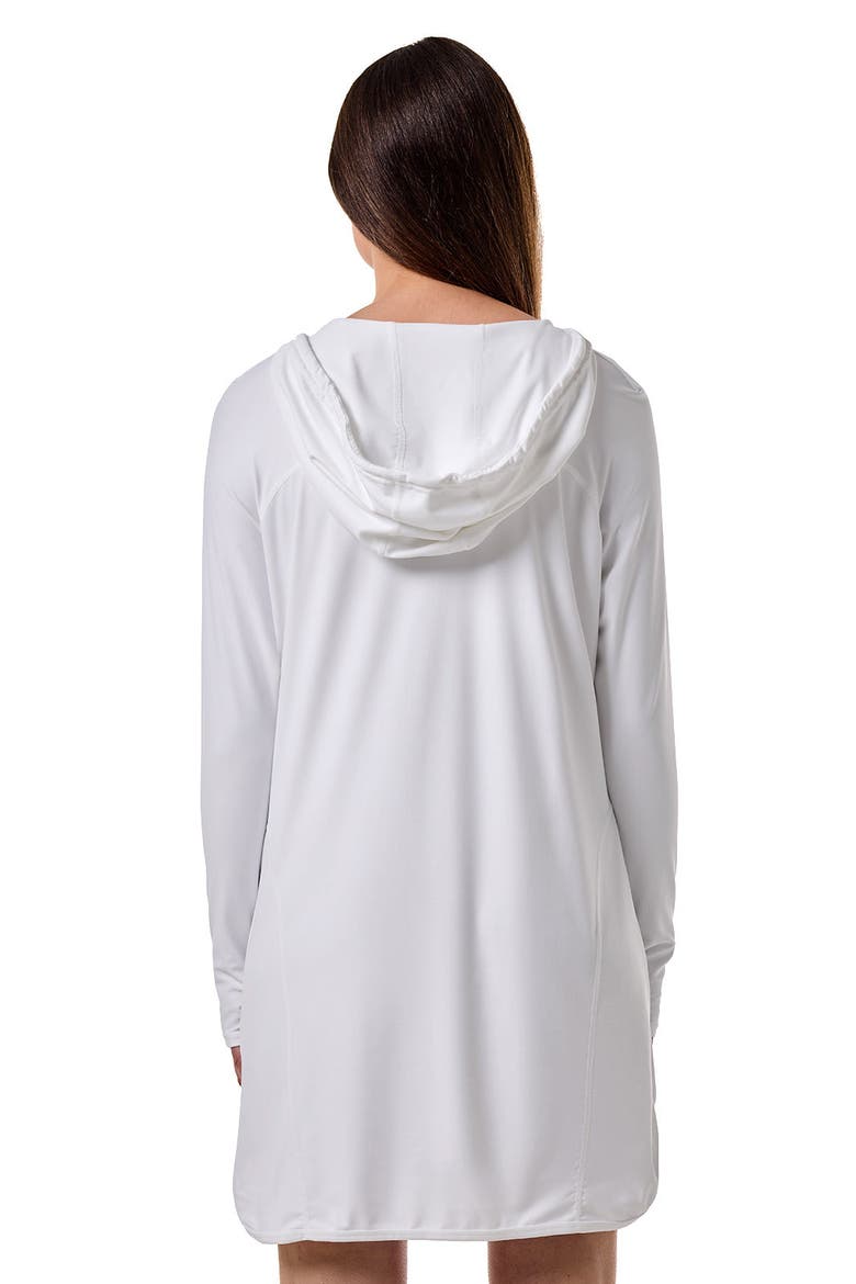 Seacoast Hooded Cover-Up Dress, UPF 50+ Sun Protection, Alternate, color, White