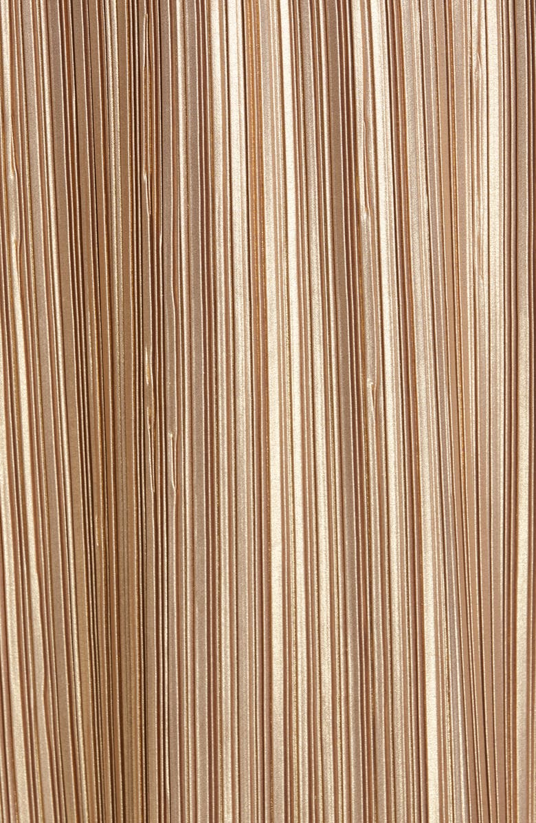 Zero + Maria Cornejo Rae Plissé Metallic Caftan Dress, Alternate, color, 