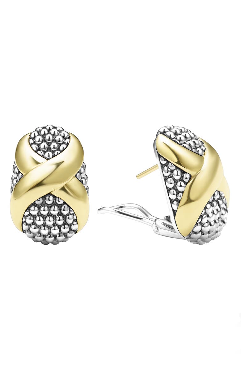 LAGOS Embrace Omega Earrings, Alternate, color, Metallic