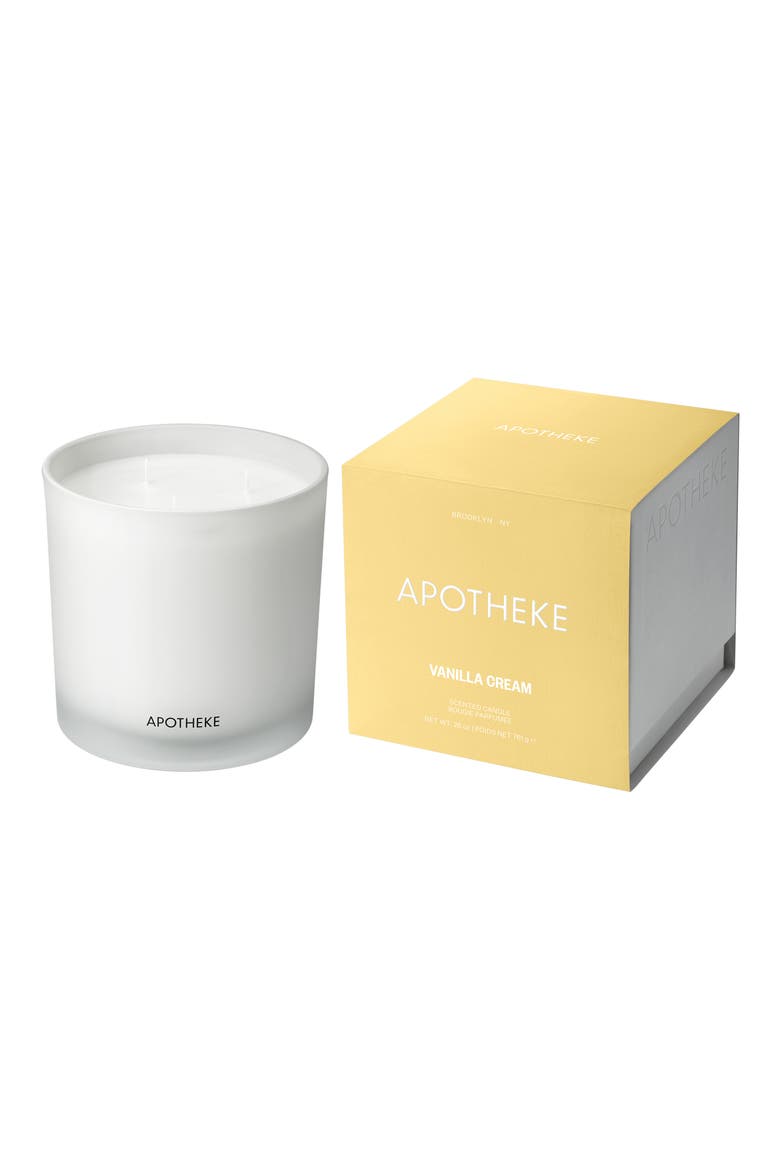Vanilla Cream 3-Wick Candle, Main, color, NO COLOR