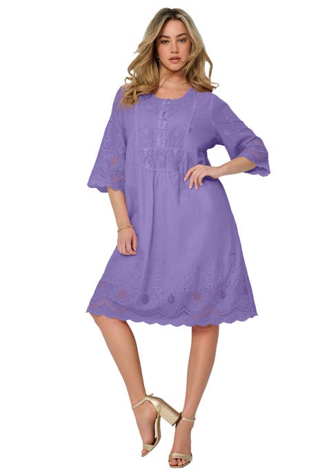 Cotton Lace Dress (Plus)