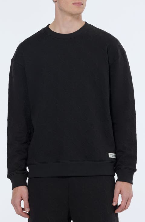Jacquard Knit Texture Sweatshirt
