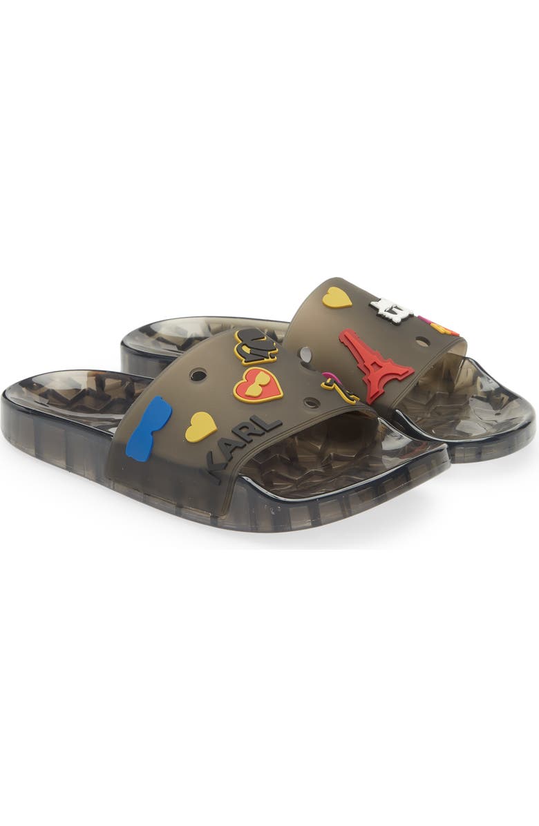 KARL LAGERFELD PARIS Thea Jelly Slide Sandal, Alternate, color,