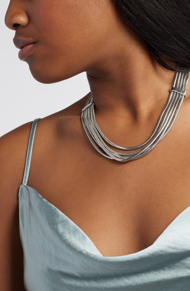 Open Edit Snake Chain Layered Necklace, Alternate, color,