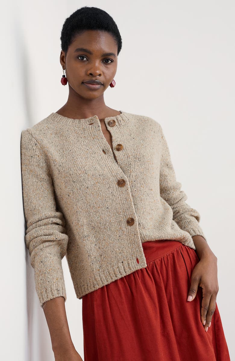 Seasalt Cornwall Dawson Pick Merino Wool Blend Cardigan, Alternate, color, Knit Melange Birch