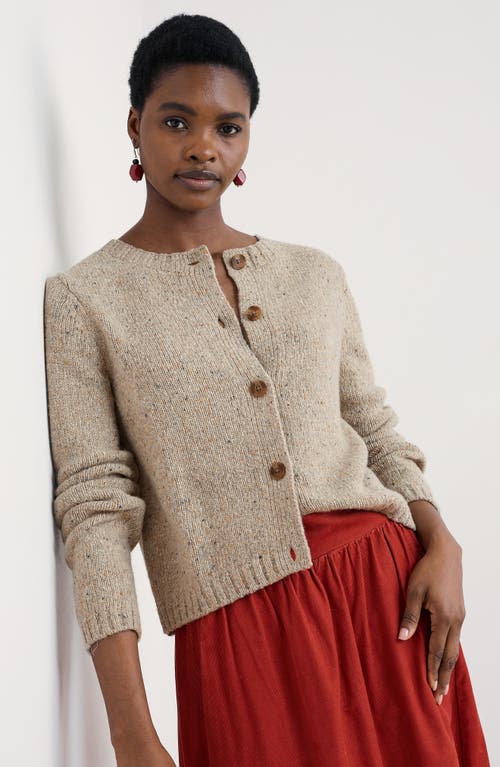 Seasalt Cornwall Dawson Pick Merino Wool Blend Cardigan In Orange