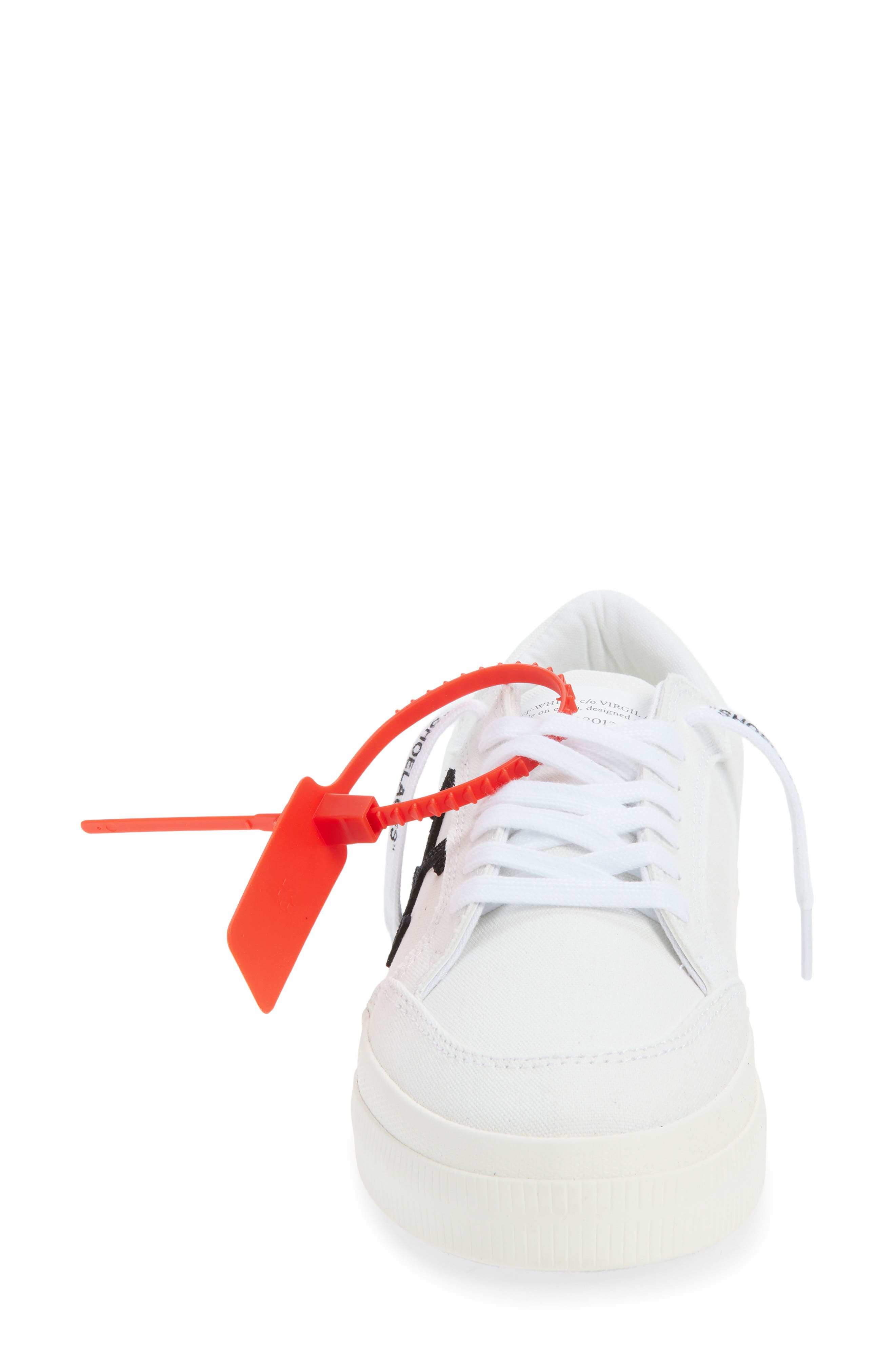 Off-White Vulcanized Low Sneaker, Alternate, color, White - Black