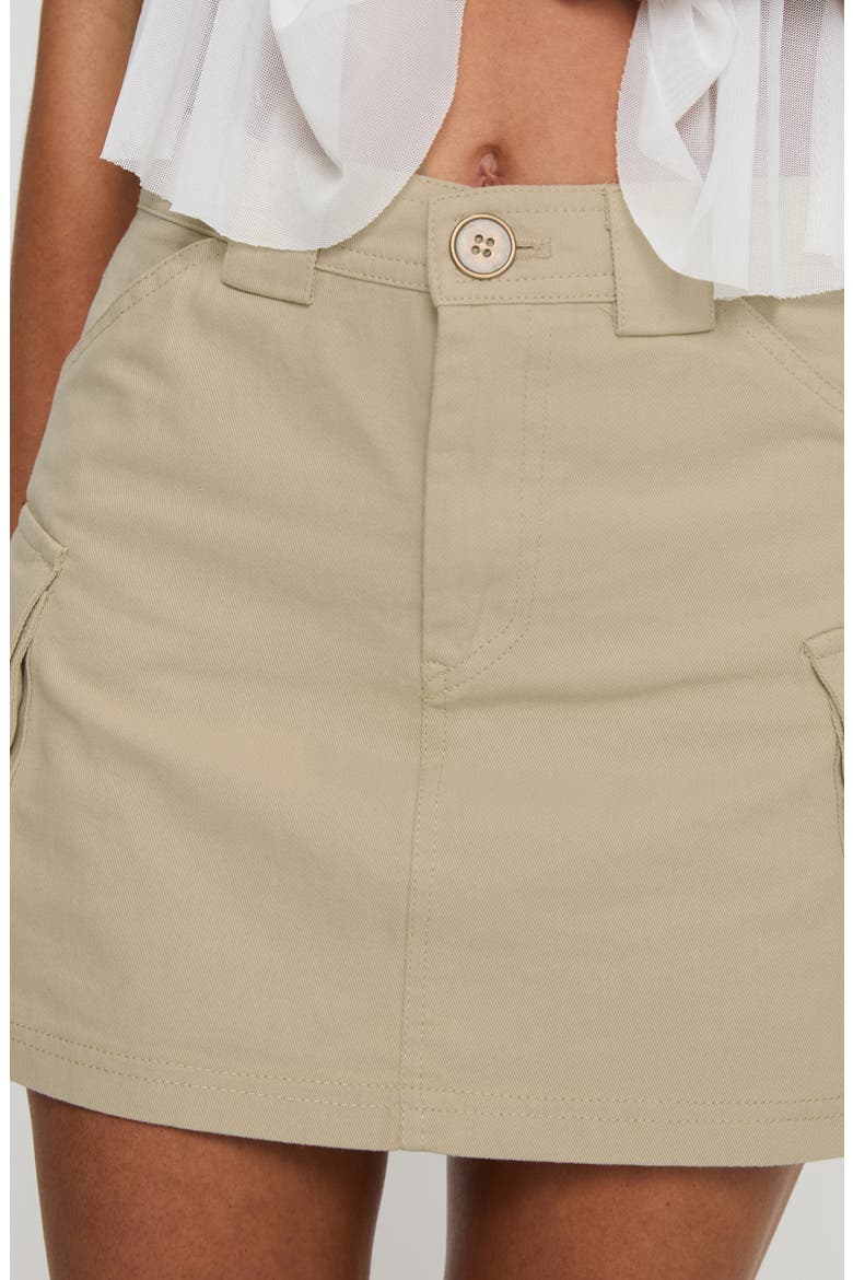 Lydie Cargo Miniskirt, Alternate, color, BEIGE