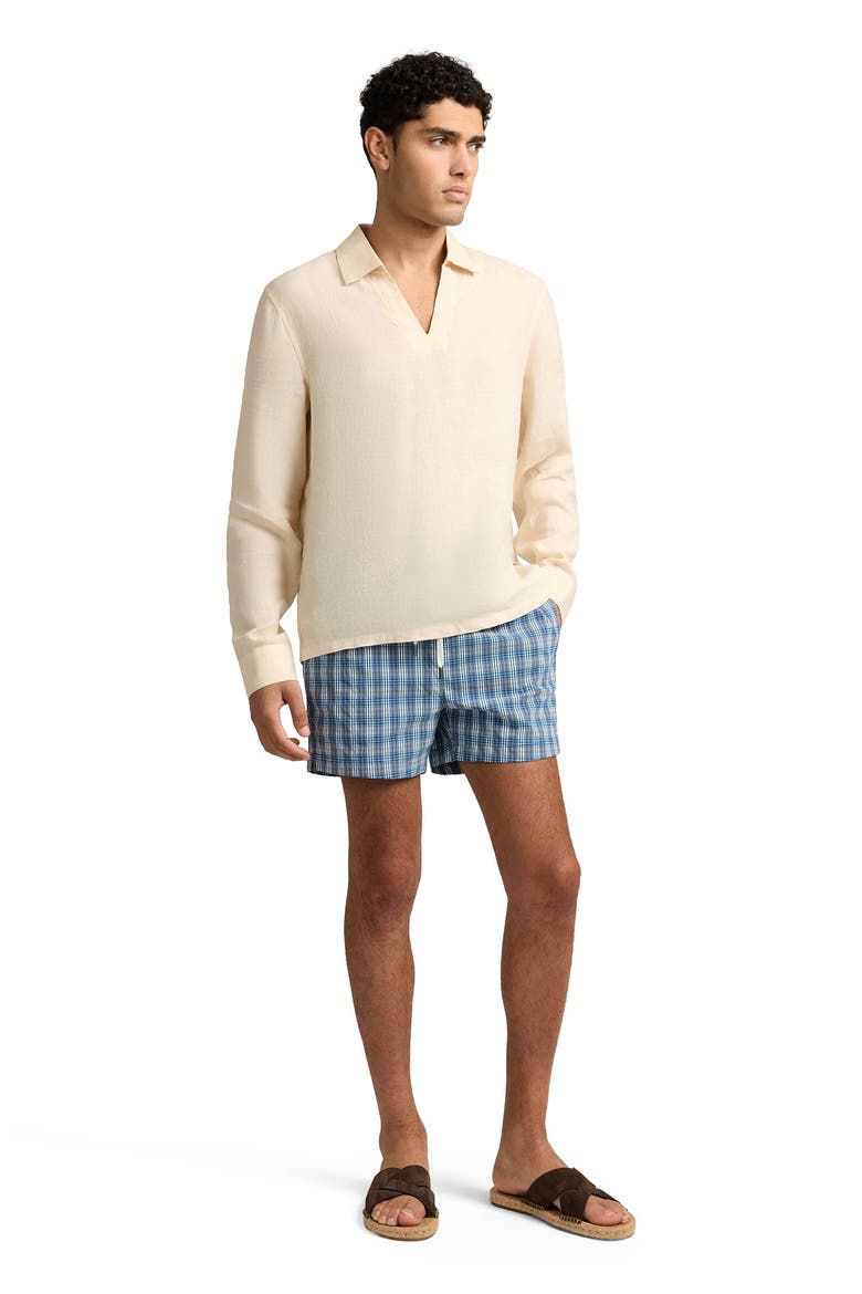 Charles 4" Swim Trunk, Main, color, BLUE/WHITE MULT