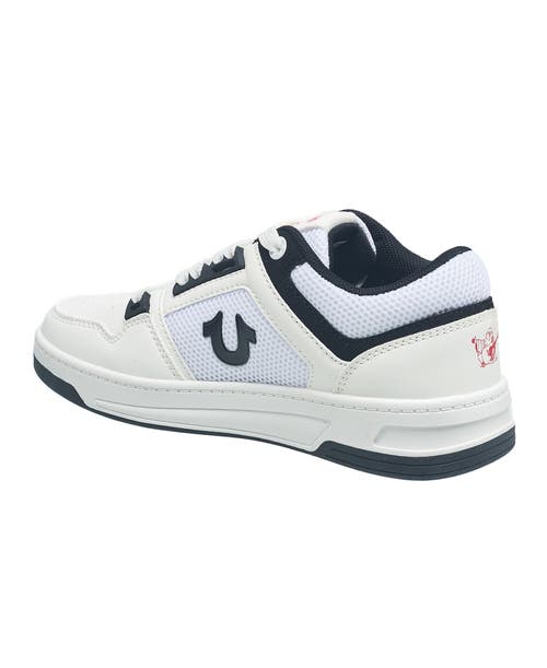 True Religion Boy's Trey Court Sneaker In White/black