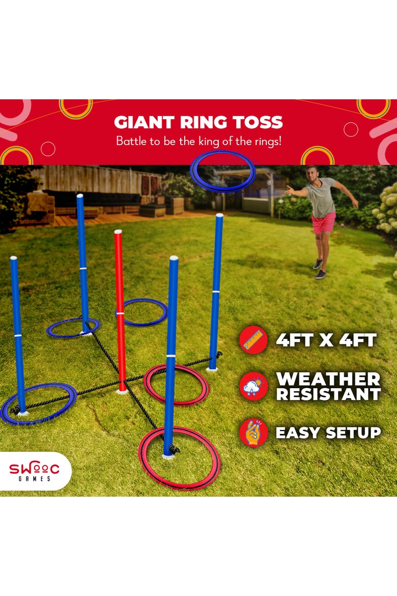 King Toss | Giant Ring Toss Game for Kids and Adults, Alternate, color, Blue, Red