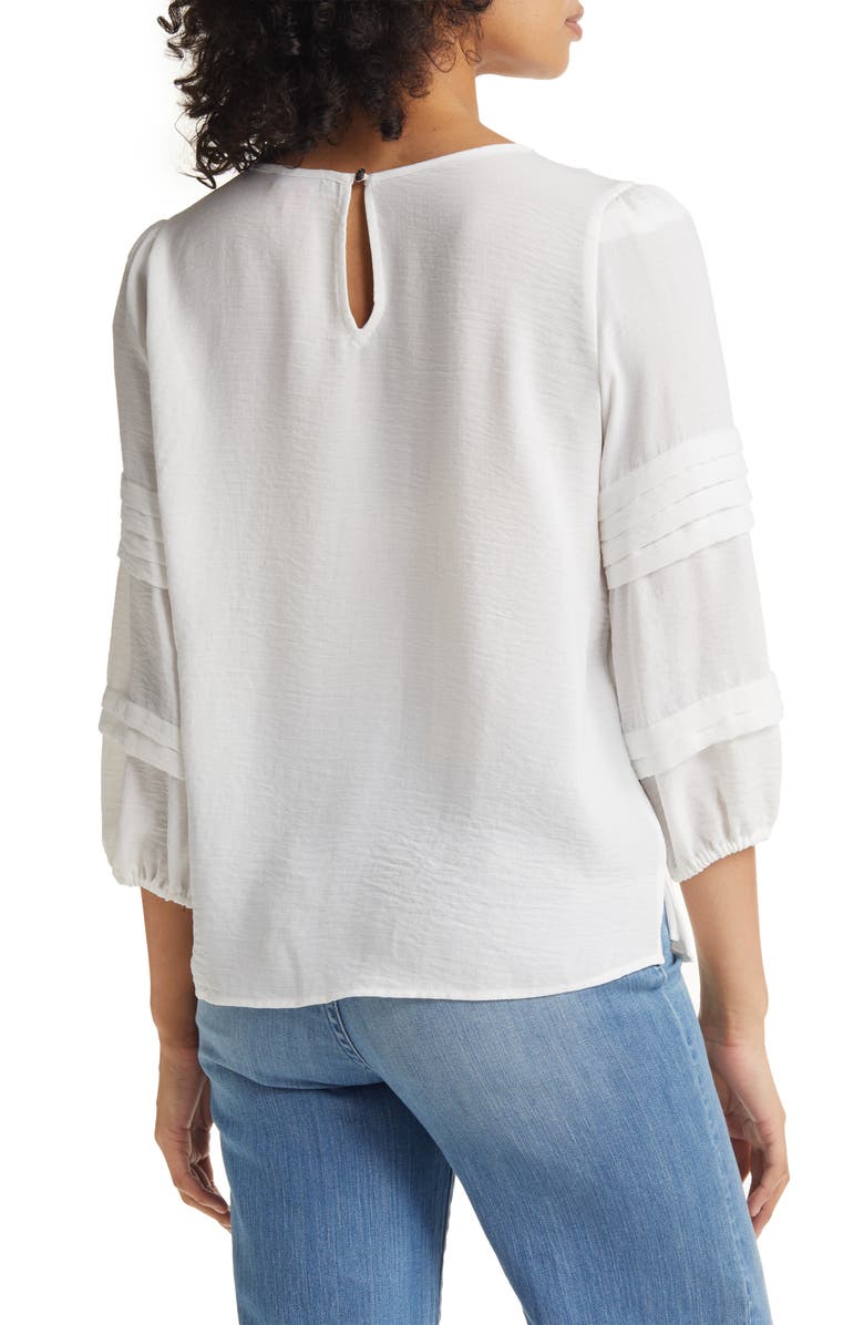 Vince Camuto Pleated Sleeve Gauze Blouse, Alternate, color,