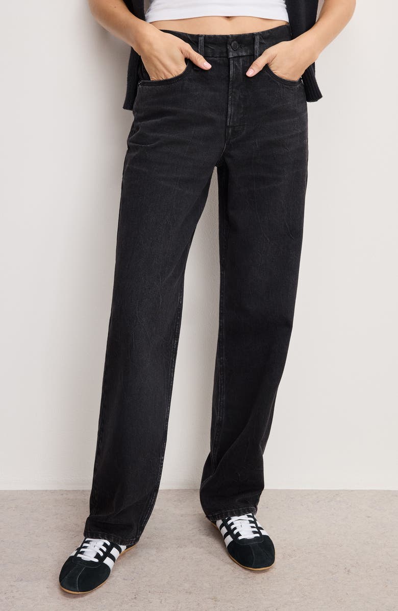 Good American Good '90s Relaxed Jeans, Alternate, color, Black406