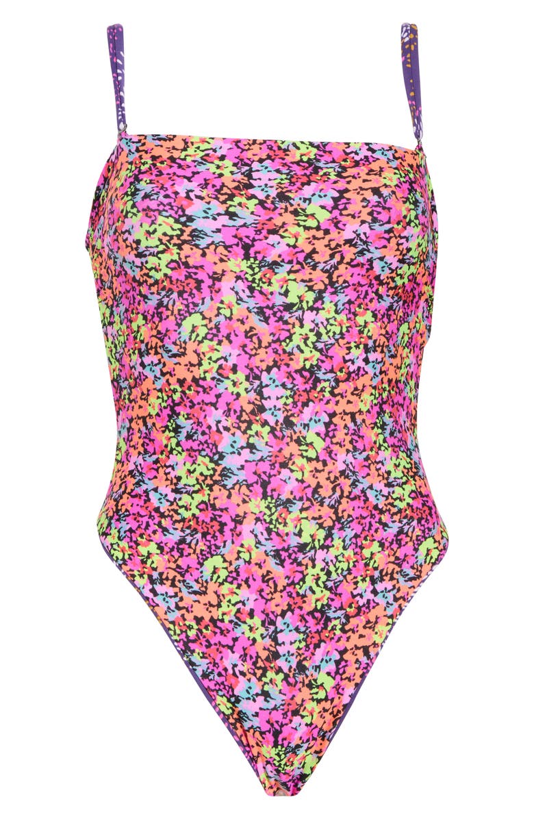 Maaji Ohana Reversible One-Piece Swimsuit, Alternate, color, Purple