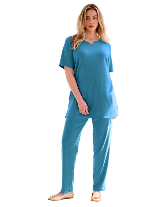 Plus Size Soft Knit Tunic With Notch Neckline