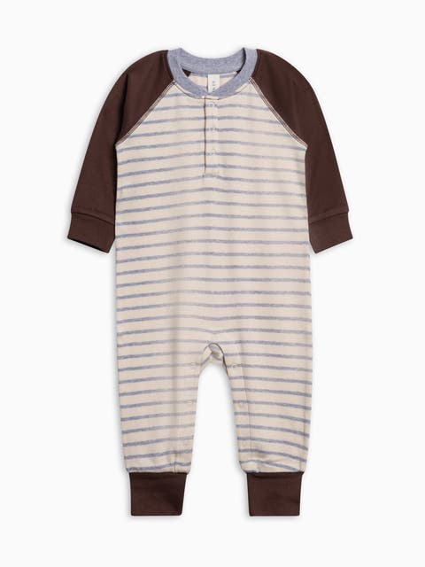 Organic Cotton Brix Henley Romper