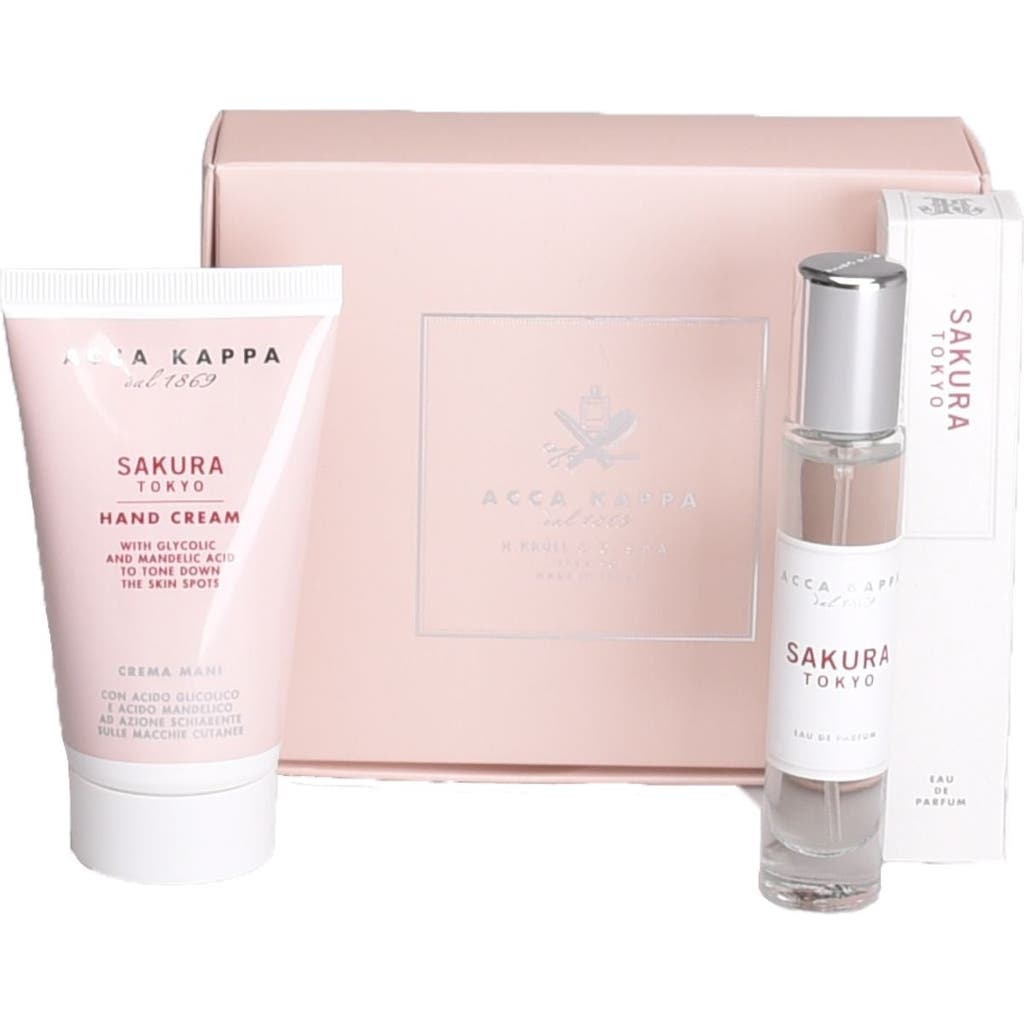 Acca Kappa Sakura Tokyo Eau De Parfum & Hand Cream Gift Set In White