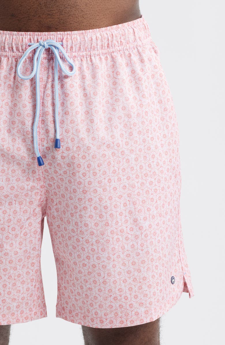 Peter Millar Pineapple Slice Swim Trunks, Alternate, color, Watermelon