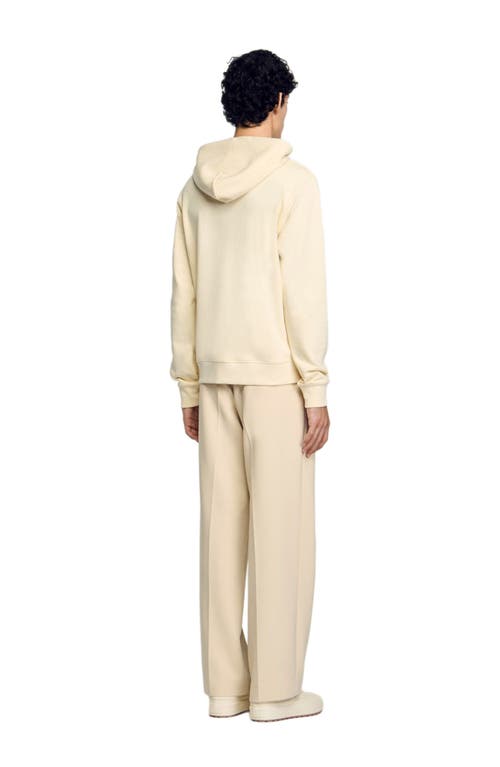 Sandro Square Cross Sweatshirt In Oats