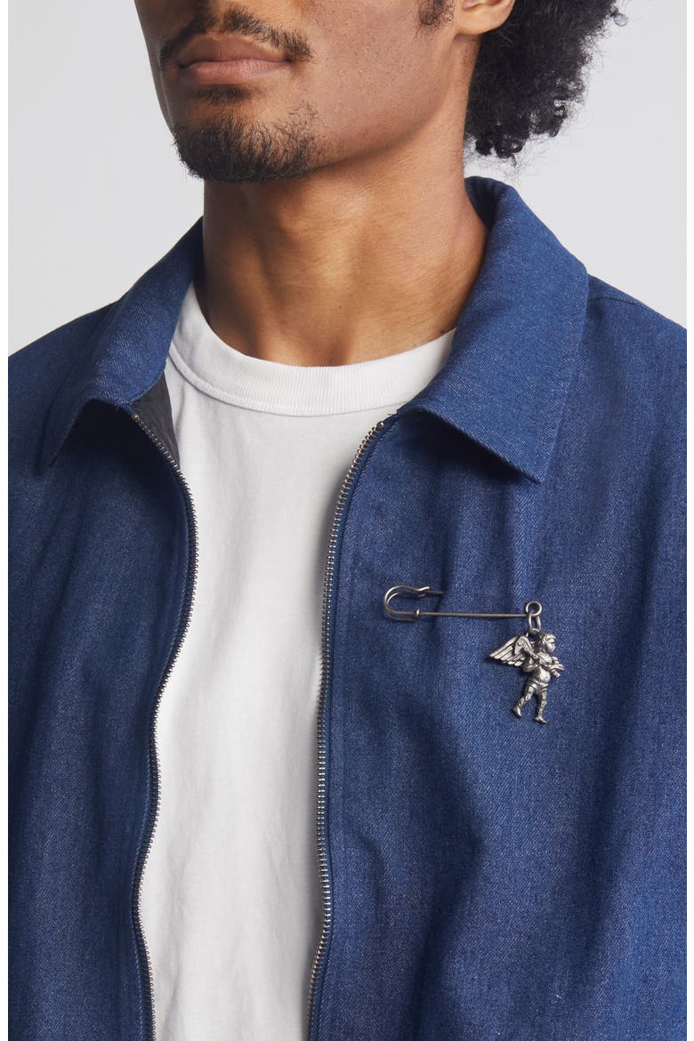 Angels Among Us Reversible Denim Jacket, Alternate, color, INDIGO DENIM/ BLACK